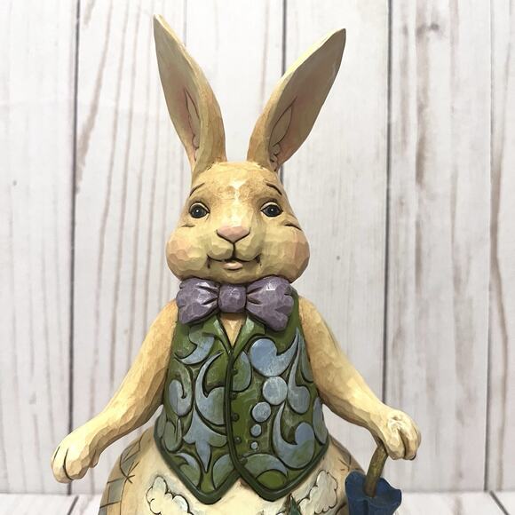 Jim Shore Heartwood Creek Welcome Spring Rabbit Bunny Figurine 2009 4016462 - Picture 3 of 12